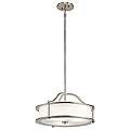 Lampadario Contemporaneo Emory Acciaio Peltro Classico 3 Luci E27 KL-EMORY-P-S-CLP