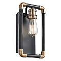 Applique Industrial Nordico Imahn Acciaio Nero Ottone 1 Luce E27 KL-IMAHN1