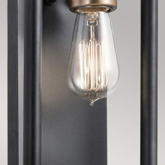 Applique Industrial Nordico Imahn Acciaio Nero Ottone 1 Luce E27 KL-IMAHN1
