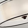 Lampadario Contemporaneo Lacey Metallo Bronzo Antico Tessuto 4 Luci E27 KL-LACEY-SFM-MB