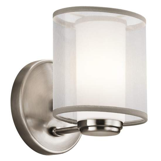 Applique Contemporanea Saldana Metallo Peltro Classico Tessuto 1 Luce G9 3 Led KL-SALDANA1
