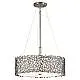 Lampadario Contemporaneo Silver Coral Metallo Peltro Classico Vetro 3 Luci E27