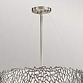 Lampadario Contemporaneo Silver Coral Metallo Peltro Classico Vetro 4 Luci E27 KL-SILVER-CORAL-P-B