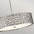 Lampadario Contemporaneo Silver Coral Metallo Peltro Classico Vetro 4 Luci E27 KL-SILVER-CORAL-P-B