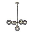 Lampadario Contemporaneo Kula Acciaio Nichel Lucido Vetro 5 Luci E14 KULA5