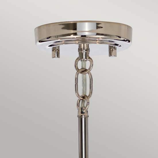 Lampadario Contemporaneo Kula Acciaio Nichel Lucido Vetro 9 Luci E14 KULA9