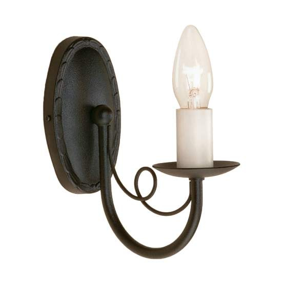 Applique Industrial Nordico Minster Acciaio Nero 1 Luce E14 MN1-BLACK