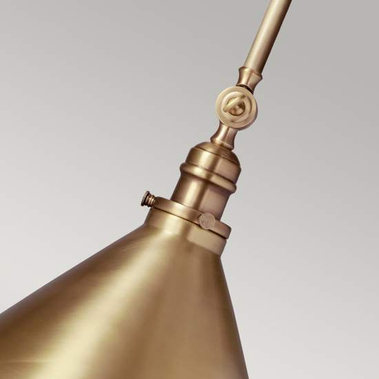 Applique Industrial Nordico Provence Acciaio Ottone Antico 1 Luce E27 PV-GWP-AB