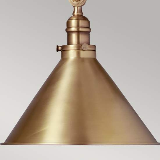 Applique Industrial Nordico Provence Acciaio Ottone Antico 1 Luce E27 PV-GWP-AB