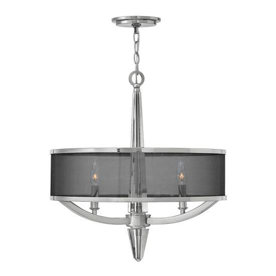 Lampadario Contemporaneo Ascher Acciaio Nichel Lucido Cristallo 3 Luci E14 QN-ASCHER-3P