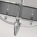 Lampadario Contemporaneo Ascher Acciaio Nichel Lucido Cristallo 3 Luci E14 QN-ASCHER-3P