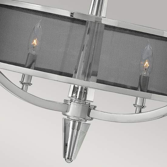Lampadario Contemporaneo Ascher Acciaio Nichel Lucido Cristallo 3 Luci E14 QN-ASCHER-3P