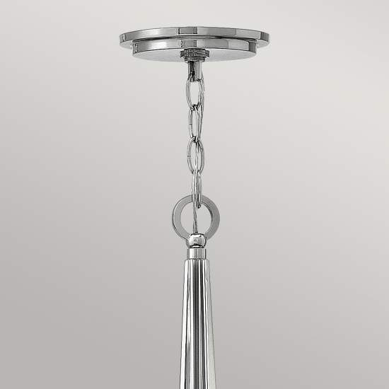 Lampadario Contemporaneo Ascher Acciaio Nichel Lucido Cristallo 3 Luci E14 QN-ASCHER-3P