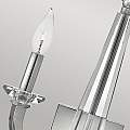 Applique Industrial Nordico Ascher Acciaio Nichel Lucido Cristallo 2 Luci E14 QN-ASCHER2