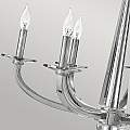 Lampadario Industrial Nordico Ascher Acciaio Nichel Lucido Cristallo 6 Luci E14 QN-ASCHER6