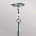Lampadario Industrial Nordico Ascher Acciaio Nichel Lucido Cristallo 6 Luci E14 QN-ASCHER6