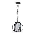 Lampadario Per Esterno Nordico Blacksmith Acciaio Nero Antico Vetro 1 Luce E27 QN-BLACKSMITH-P-OBK