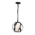 Lampadario Per Esterno Nordico Blacksmith Acciaio Nero Antico Vetro 1 Luce E27 QN-BLACKSMITH-P-OBK