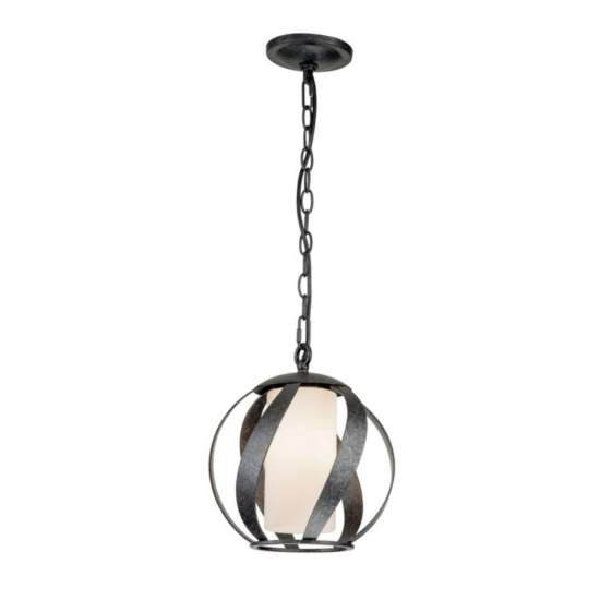 Lampadario Per Esterno Nordico Blacksmith Acciaio Nero Antico Vetro 1 Luce E27 QN-BLACKSMITH-P-OBK