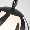 Lampadario Per Esterno Nordico Blacksmith Acciaio Nero Antico Vetro 1 Luce E27 QN-BLACKSMITH-P-OBK