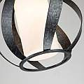 Lampadario Per Esterno Nordico Blacksmith Acciaio Nero Antico Vetro 1 Luce E27 QN-BLACKSMITH-P-OBK