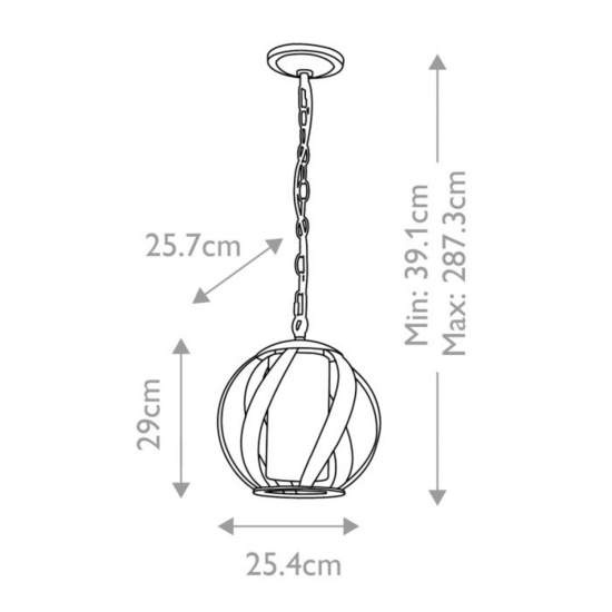 Lampadario Per Esterno Nordico Blacksmith Acciaio Nero Antico Vetro 1 Luce E27 QN-BLACKSMITH-P-OBK
