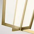 Lampadario Industrial Nordico Calters Alluminio Oro Champagne Led 72.3W 3000K QN-CALTERS-P-L-CG