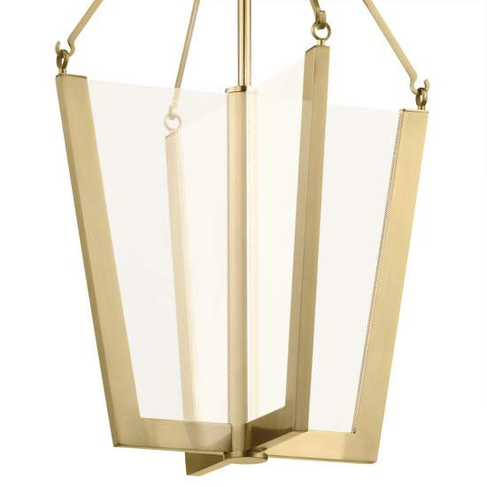 Lampadario Industrial Nordico Calters Alluminio Oro Champagne Led 49W 3000K QN-CALTERS-P-M-CG