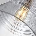 Sospensione Contemporanea Elmore Acciaio Ottone Brunito Vetro 1 Luce E27 QN-ELMORE-P-BBS