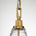 Sospensione Contemporanea Elmore Acciaio Ottone Brunito Vetro 1 Luce E27 QN-ELMORE-P-BBS