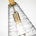 Sospensione Contemporanea Elmore Acciaio Ottone Brunito Vetro 1 Luce E27 QN-ELMORE-P-BBS