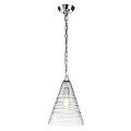Sospensione Contemporanea Elmore Acciaio Cromo Lucido Vetro 1 Luce E27 QN-ELMORE-P-PC