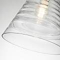 Sospensione Contemporanea Elmore Acciaio Cromo Lucido Vetro 1 Luce E27 QN-ELMORE-P-PC