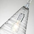 Sospensione Contemporanea Elmore Acciaio Cromo Lucido Vetro 1 Luce E27 QN-ELMORE-P-PC