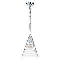 Sospensione Contemporanea Elmore Acciaio Cromo Lucido Vetro 1 Luce E27 QN-ELMORE-P-PC