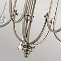 Lampadario Classico Karlee Acciaio Peltro Classico Cristallo 5 Luci E14 QN-KARLEE5