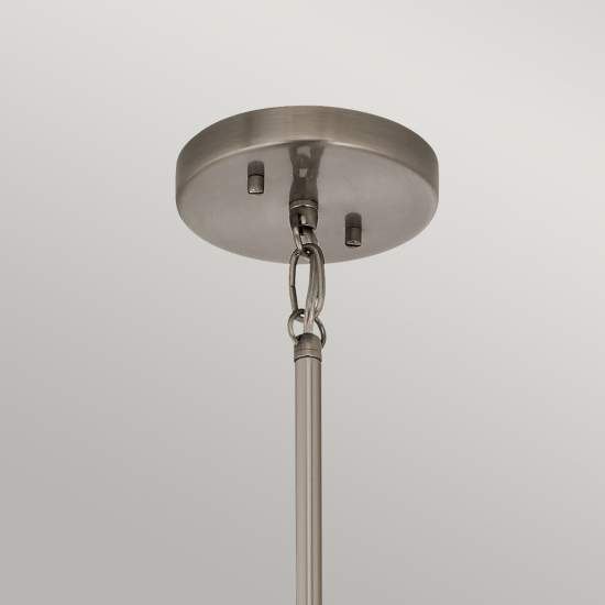 Lampadario Classico Karlee Acciaio Peltro Classico Cristallo 5 Luci E14 QN-KARLEE5