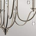 Lampadario Classico Karlee Acciaio Peltro Classico Cristallo 9 Luci E14 QN-KARLEE9