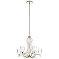 Lampadario Classico Kayva Acciaio Nichel Lucido Vetro Led 36W 3000K 2375Lm QN-KAYVA13-PN