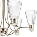 Lampadario Classico Kayva Acciaio Nichel Lucido Vetro Led 36W 3000K 2375Lm QN-KAYVA13-PN