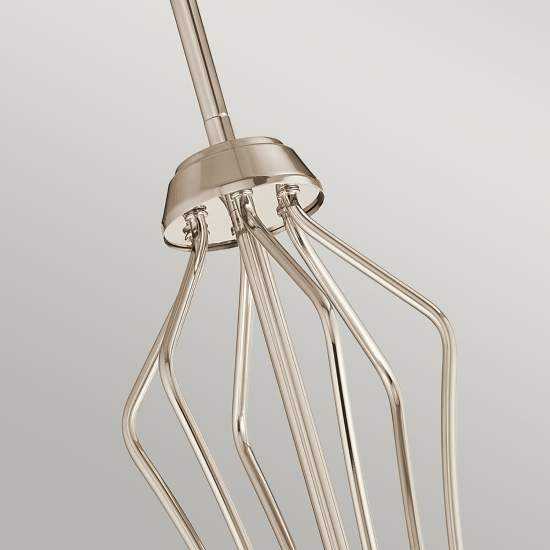 Lampadario Classico Kayva Acciaio Nichel Lucido Vetro Led 36W 3000K 2375Lm QN-KAYVA13-PN