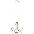 Lampadario Classico Kayva Acciaio Nichel Lucido Vetro Led 24W 3000K 1625Lm QN-KAYVA9-PN