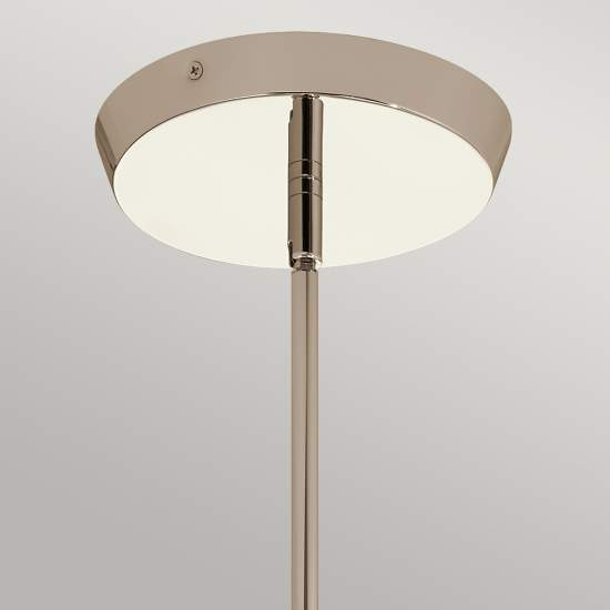 Lampadario Classico Kayva Acciaio Nichel Lucido Vetro Led 24W 3000K 1625Lm QN-KAYVA9-PN