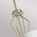 Lampadario Classico Kayva Acciaio Nichel Lucido Vetro Led 24W 3000K 1625Lm QN-KAYVA9-PN
