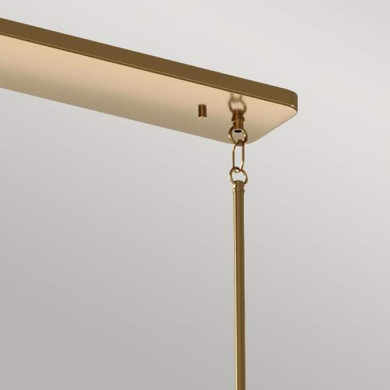 Lampadario Contemporaneo Kimrose Acciaio Ottone Spazzolato Vetro 10 Luci E14 QN-KIMROSE10-BNB