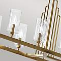 Lampadario Contemporaneo Kimrose Acciaio Ottone Spazzolato Vetro 10 Luci E14 QN-KIMROSE10-BNB