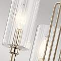 Lampadario Contemporaneo Kimrose Acciaio Nichel Lucido Vetro 3 Luci E14 QN-KIMROSE3-PN