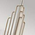 Lampadario Contemporaneo Kimrose Acciaio Nichel Lucido Vetro 3 Luci E14 QN-KIMROSE3-PN