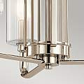 Lampadario Contemporaneo Kimrose Acciaio Nichel Lucido Vetro 3 Luci E14 QN-KIMROSE3-PN