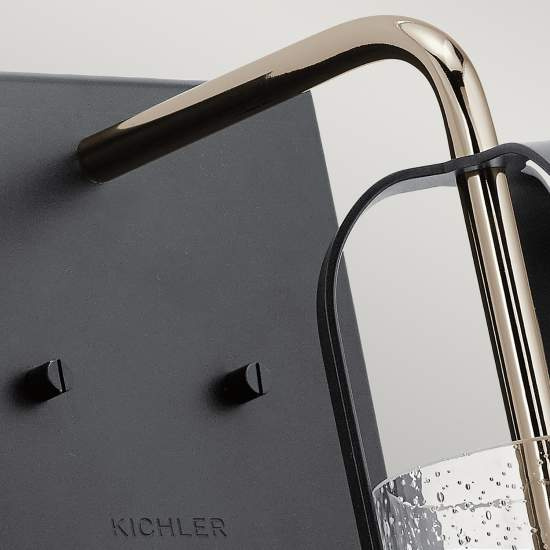 Applique Industrial Nordico Kitner Acciaio Nichel Lucido Vetro 1 Luce E27 QN-KITNER1-PN